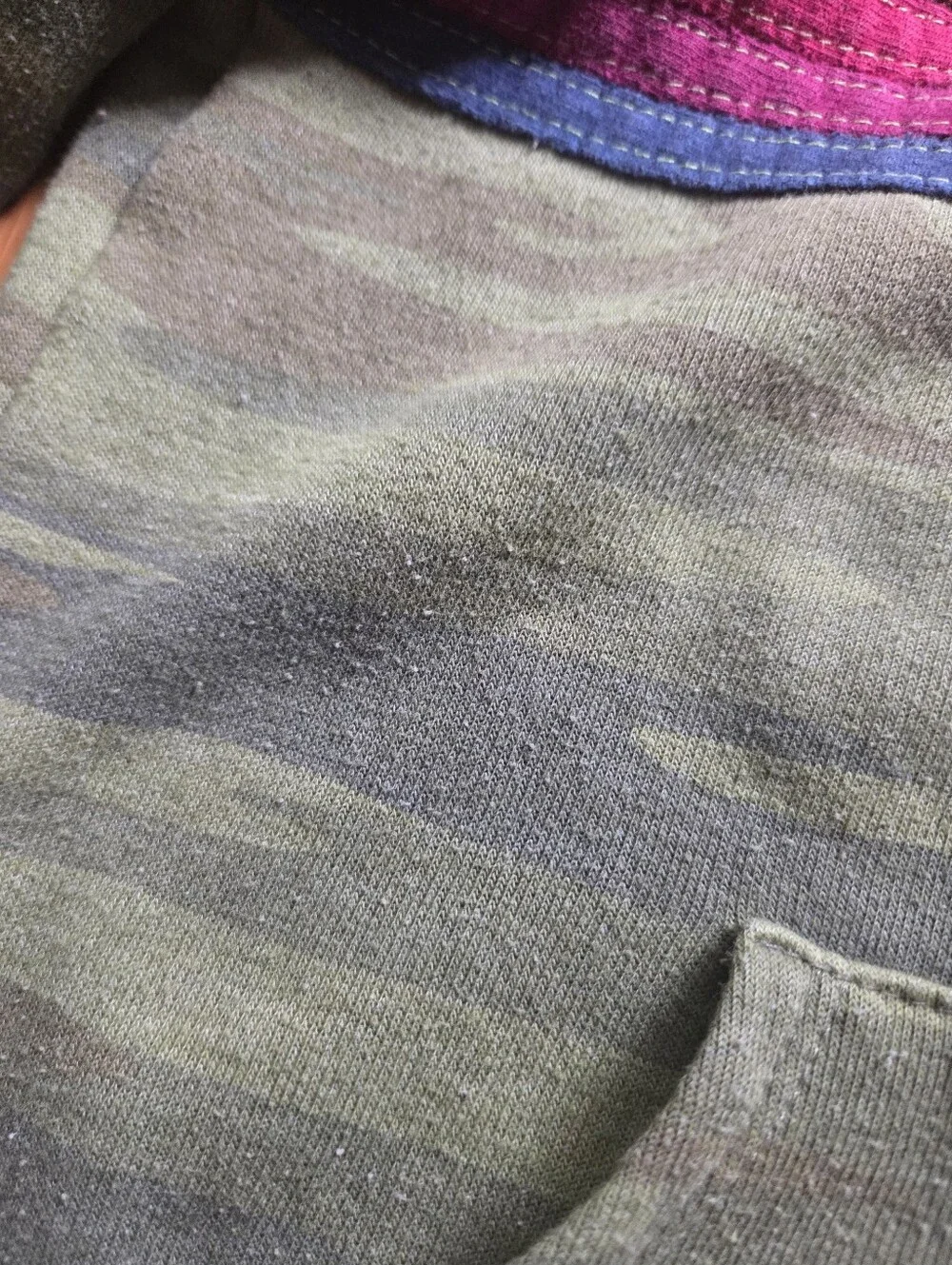 Aviator Nation Kids Olive Green Hoodie with Rainbow Stripes Size 8